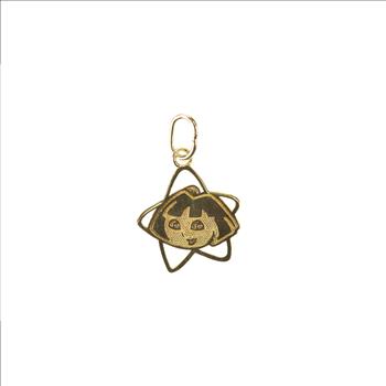 10K Star Dora the Explorer Cartoon Character Yellow Gold Charm/Pendant