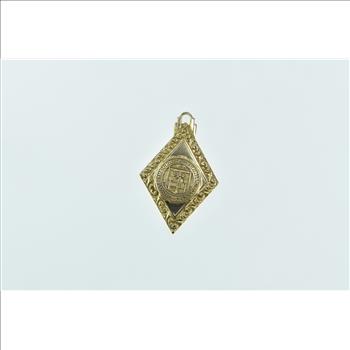 10K The University of Miami Florida Crest Yellow Gold Charm/Pendant