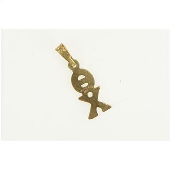 10K Theta Chi Greek Letter Fraternity Yellow Gold Charm/Pendant