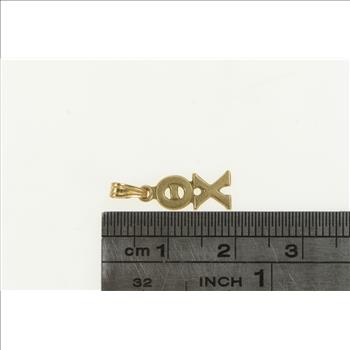 10K Theta Chi Greek Letter Fraternity Yellow Gold Charm/Pendant