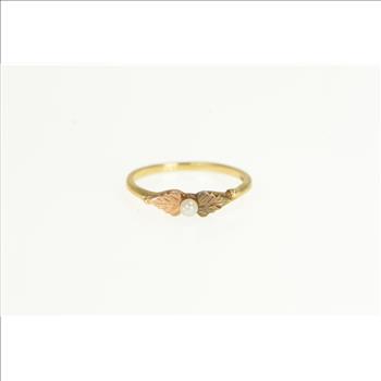 10k Tri-tone Gold Good Luck Charm Ring - Open Design With CZ Stones, Owl, Clover, Elephant & More (Size 8.25)