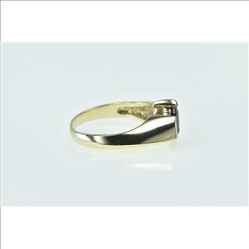 10K Trillion Garnet Diamond Accent Vintage Yellow Gold Ring, Size 7