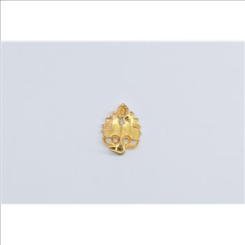 10K Two Tone Black Hills Leaf Vintage Nature Yellow Gold Charm/Pendant
