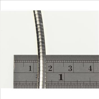 10K Two Tone Reversible Omega Link Yellow Gold Necklace 18