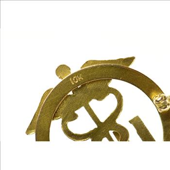 10K US Caduceus Navy Naval Insignia Yellow Gold Pin/Brooch