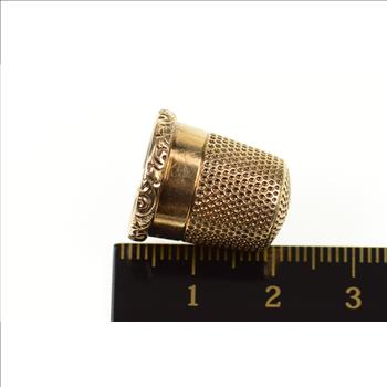 10K Victorian Antique Sewing Accessory Thimble Yellow Gold