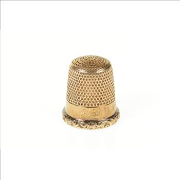 10K Victorian Antique Sewing Accessory Thimble Yellow Gold