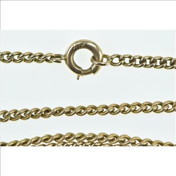 10K Victorian Baroque Pearl Drop Statement Yellow Gold Necklace 16.5