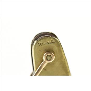 10K Victorian Ornate Pinstriped Pocket Utility Knife Yellow Gold Pendant