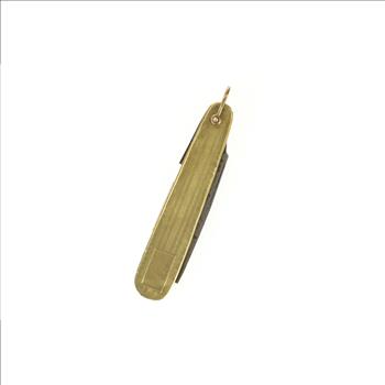10K Victorian Ornate Pinstriped Pocket Utility Knife Yellow Gold Pendant