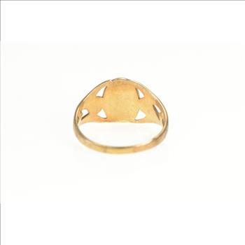 10K Victorian RSC Monogram Name Initial Engraved Yellow Gold Ring, Size 4.75