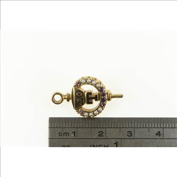 10K Victorian Sigma Theta Tau Nursing Honors Society Yellow Gold Pin/Brooch