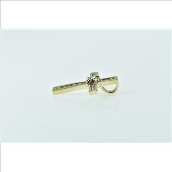10K Vintage Diamond Cross Christian Faith Yellow Gold Pendant