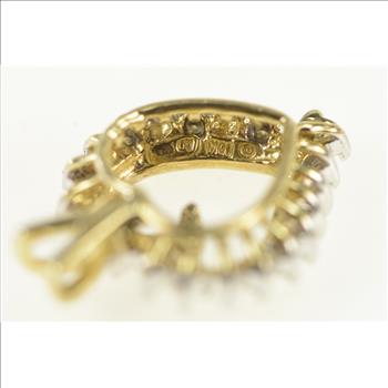 10K Vintage Diamond Heart Love Symbol Yellow Gold Pendant