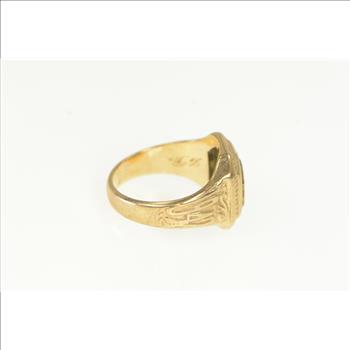 10K Vintage W Initial 1942 SHS WW2 Era Class Yellow Gold Ring, Size 6.25