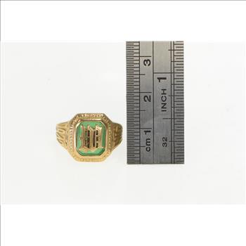 10K Vintage W Initial 1942 SHS WW2 Era Class Yellow Gold Ring, Size 6.25