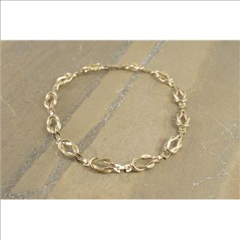 12 Gold Filled Two Tone Hamilton Knot Link Ornate Chain Necklace