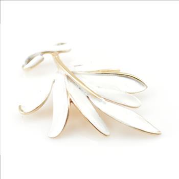 14.5g White Inlay Fern Pendant