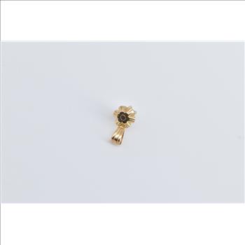 14K 0.10 Ct Diamond Solitaire Simple Fashion Yellow Gold Pendant