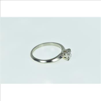 14K 0.15 Ct Diamond Solitaire Promise Engagement White Gold Ring, Size 4.5