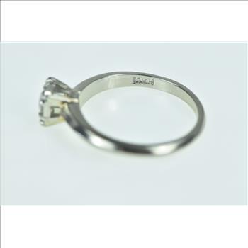 14K 0.15 Ct Diamond Solitaire Promise Engagement White Gold Ring, Size 4.5