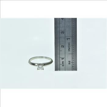14K 0.15 Ct Diamond Solitaire Promise Engagement White Gold Ring, Size 4.5