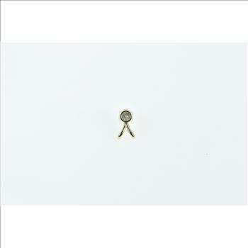 14K 0.17 Ct Diamond Solitaire Classic Simple Yellow Gold Pendant