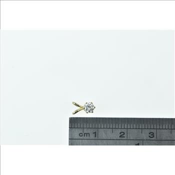 14K 0.17 Ct Diamond Solitaire Classic Simple Yellow Gold Pendant
