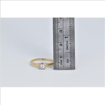 14K 0.17 Ct Diamond Solitaire Engagement Yellow Gold Ring, Size 5.5