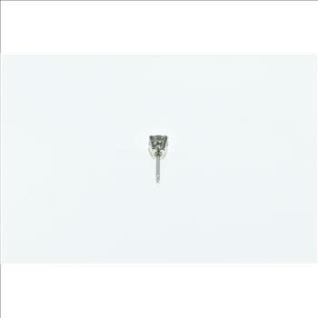 14K 0.17 Ct Round Diamond Solitaire Single Stud White Gold Earring