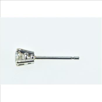 14K 0.17 Ct Round Diamond Solitaire Single Stud White Gold Earring