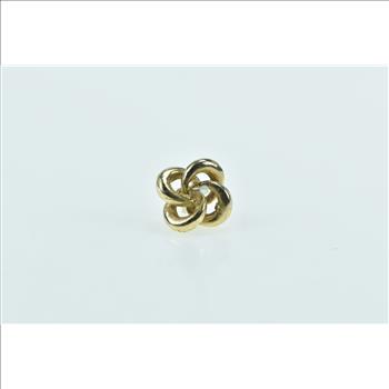 14K 0.18 Ct Diamond Victorian Knot Swirl Lapel Yellow Gold Pin/Brooch
