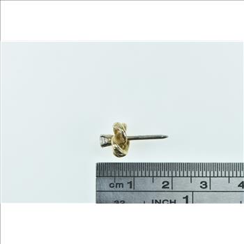 14K 0.18 Ct Diamond Victorian Knot Swirl Lapel Yellow Gold Pin/Brooch