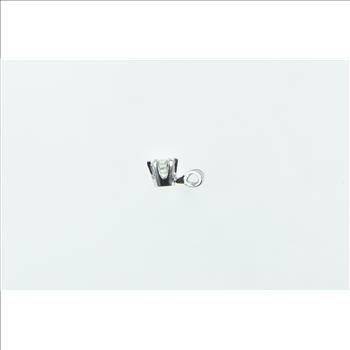 14K 0.20 Ct Diamond Solitaire Classic Round Vintage White Gold Pendant