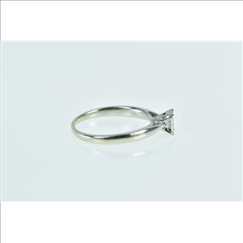 14K 0.20 Ct Princess Diamond Promise Engagement White Gold Ring, Size 8.25