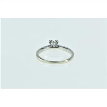 14K 0.20 Ct Princess Diamond Promise Engagement White Gold Ring, Size 8.25