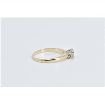14K 0.25 Ct Diamond Solitaire Classic Engagement Yellow Gold Ring, Size 4.75