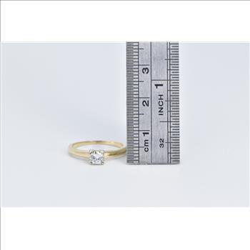 14K 0.25 Ct Diamond Solitaire Classic Engagement Yellow Gold Ring, Size 4.75