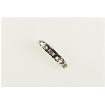 14K 0.25 Ctw Diamond Graduated Wavy White Gold Pendant