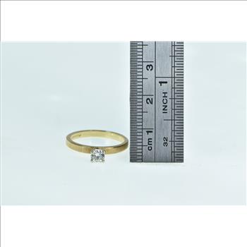 14K 0.27 Ct Diamond Solitaire Classic Engagement Yellow Gold Ring, Size 6