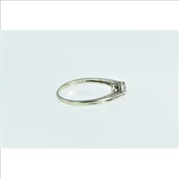 14K 0.27 Ctw Two Diamond Promise Engagement Yellow Gold Ring, Size 8.5