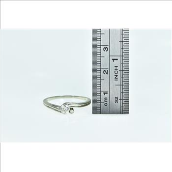 14K 0.27 Ctw Two Diamond Promise Engagement Yellow Gold Ring, Size 8.5