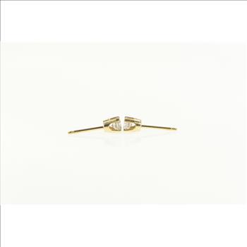 14K 0.30 Ctw Diamond Solitaire Classic Stud Yellow Gold Earrings