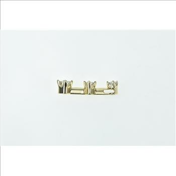 14K 0.34 Ctw Tiered Princess Diamond Drop Fashion Yellow Gold Pendant