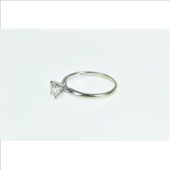 14K 0.40 Ct Princess Diamond Engagement White Gold Ring, Size 5.25