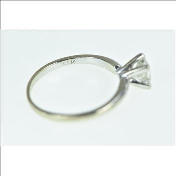 14K 0.40 Ct Princess Diamond Engagement White Gold Ring, Size 5.25