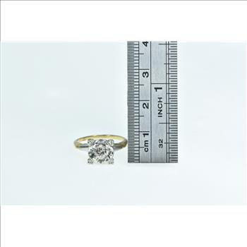 14K 0.44 Ctw 1940's Diamond Engagement Yellow Gold Ring, Size 4