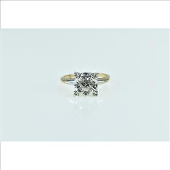 14K 0.44 Ctw 1940's Diamond Engagement Yellow Gold Ring, Size 4