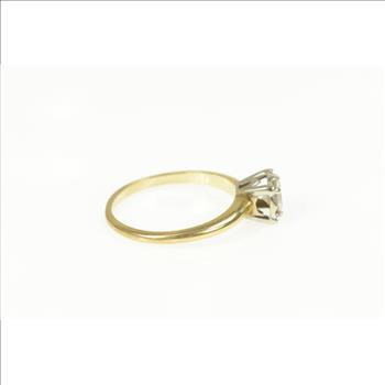 14K 0.48 Ct G/VS1 1940's Diamond Engagement Yellow Gold Ring, Size 7