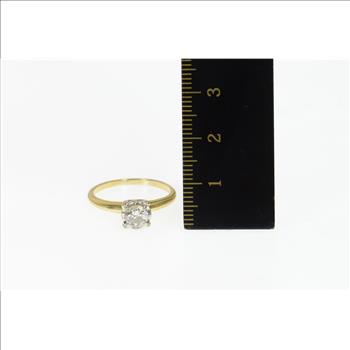 14K 0.48 Ct G/VS1 1940's Diamond Engagement Yellow Gold Ring, Size 7